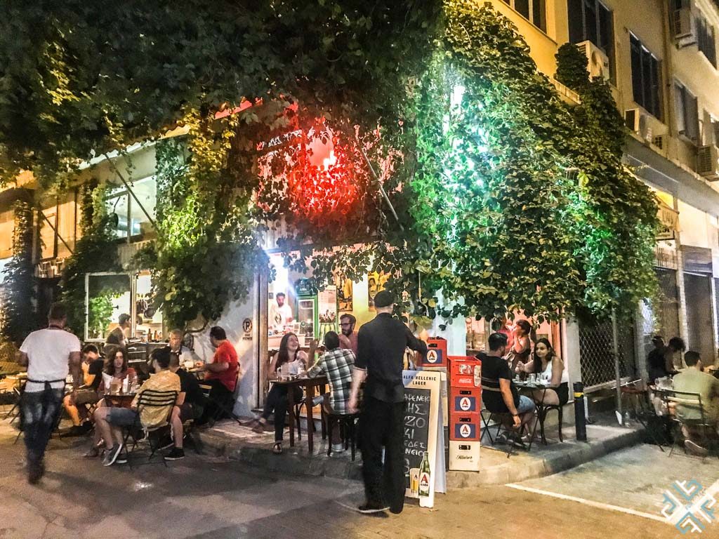 traditional kafenio in Athens serving meze style dishes